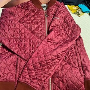 Columbia Burgundy Zip Up Insulated Puffer Style Coat